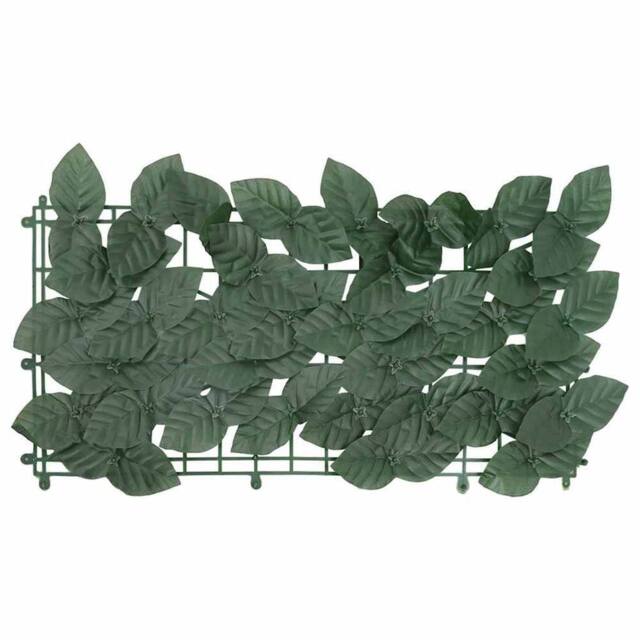 Berkfield Home Balcony Screen with Dark Green Leaves 200x100 cm - image 1