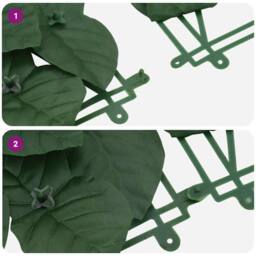 Berkfield Home Balcony Screen with Dark Green Leaves 200x100 cm - thumbnail 5