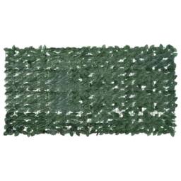 Berkfield Home Balcony Screen with Dark Green Leaves 200x100 cm - thumbnail 2