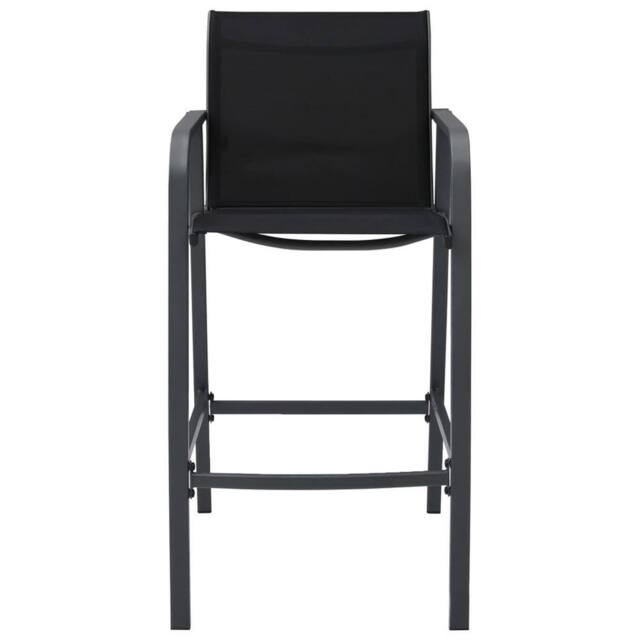Berkfield Home Soft Garden Bar Chairs 4 pcs Black Textilene - image 1