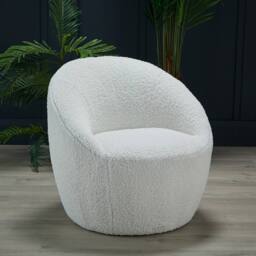Lemon Pavilion Furniture Cocoon Chair - Boucle - L77 x W75.5 x H70.5 cm - Off-White - thumbnail 3