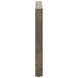Berkfield Home Modern Coffee Table Legs Natural Steel 2 pcs 100x(72-73) cm Steel in Grey - thumbnail 6