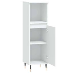 Berkfield Home Bathroom Cabinet White 30x30x100 cm Engineered Wood - Size: 30 x 30 x 100 cm - thumbnail 6
