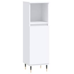 Berkfield Home Bathroom Cabinet White 30x30x100 cm Engineered Wood - Size: 30 x 30 x 100 cm - thumbnail 1