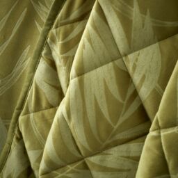 Portfolio Home Woburn Botanical Quilted Bedspread Pillow Shams Throw Set 254 x 254cm in Green - Size: 250 cm x 250 cm - thumbnail 2