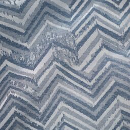 Portfolio Home Antibes Chevron Waves Duvet Cover Set Quilt with Pillowcase in Blue - Size: Double - thumbnail 3