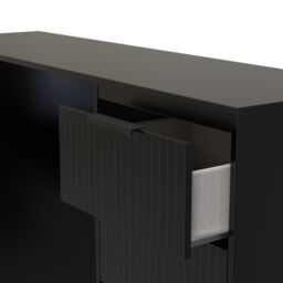 Ready Assembled 2 U Denver 6 Drawer Kneehole Desk (Ready Assembled) in True Black - thumbnail 5