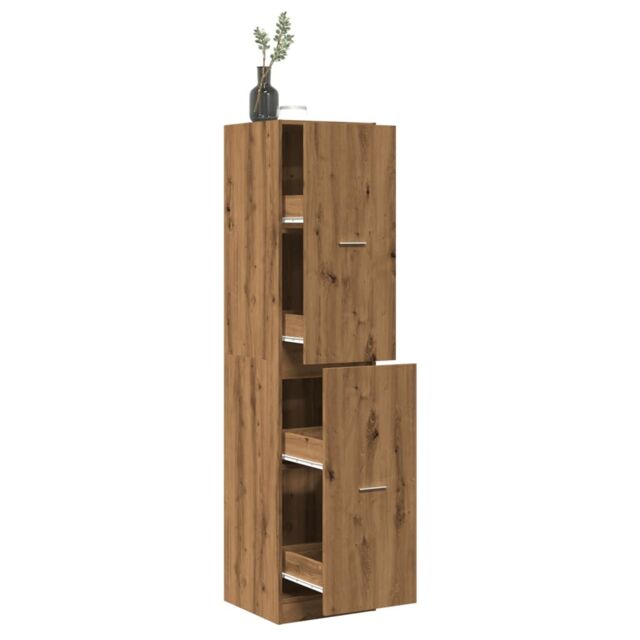 Berkfield Home Apothecary Cabinet¬†Artisian Oak 40x41x174.5 cm Engineered Wood in Brown - image 1