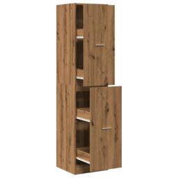 Berkfield Home Apothecary Cabinet¬†Artisian Oak 40x41x174.5 cm Engineered Wood in Brown - thumbnail 2