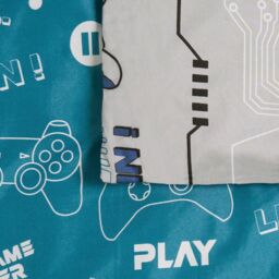 OHS Gaming Duvet Cover Set Reversible Quilt Pillowcase Bedding in Grey - Size: Double - thumbnail 6
