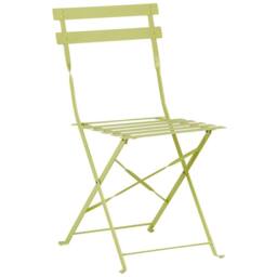 Wyld and Coco Evergreen Lime Green 3-Piece Metal Folding Bistro Set - thumbnail 4
