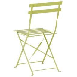 Wyld and Coco Evergreen Lime Green 3-Piece Metal Folding Bistro Set - thumbnail 6