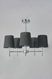 BHS Lighting Mira Semi Flush Ceiling Light in Silver - thumbnail 2