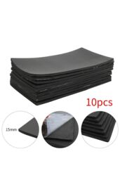 Living and Home 15mm Car Heat Deadener Sound Insulation Mat Set of 10 in Black - Size: 39 cm x 60 cm - thumbnail 2