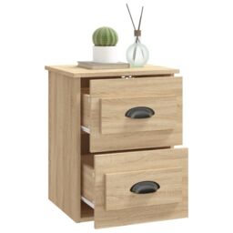 Berkfield Home Wall-mounted Bedside Cabinets 2 pcs Sonoma Oak 41.5x36x53cm in Brown - Size: 41.5x36x53 cm - thumbnail 6