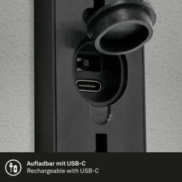 BRILONER Sensor Black 2x6W Battery Powered LED Outdoor Wall Light - thumbnail 5