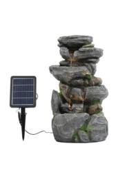 Living and Home Outdoor Rock Waterfall Fountain with LED Lights in Natural - thumbnail 8