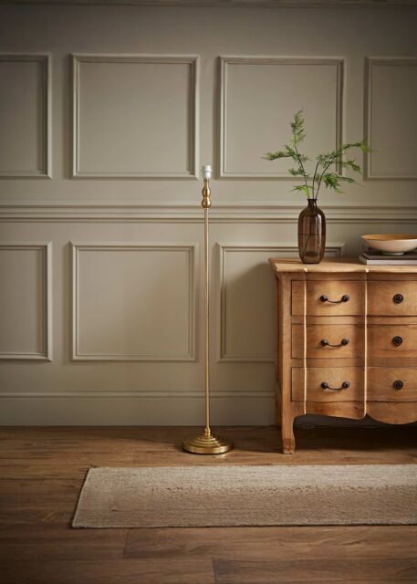 ValueLights Maggie Metal Candlestick Slim Floor Lamp Base in Gold - image 1
