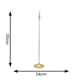 ValueLights Maggie Metal Candlestick Slim Floor Lamp Base in Gold - thumbnail 6
