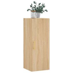 Berkfield Home Wall Mounted Cabinet Sonoma Oak 34.5x34x90 cm in Light Brown - thumbnail 4