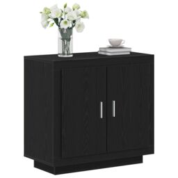 Berkfield Home Sideboard Black Oak 80x40x75 cm Engineered Wood - Size: 80 x 40 x 75 cm - thumbnail 3