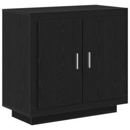 Berkfield Home Sideboard Black Oak 80x40x75 cm Engineered Wood - Size: 80 x 40 x 75 cm - thumbnail 2