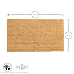 Nicola Spring Coir Door Mats - 70 x 40cm - Set of 2 in Brown - Size: 40 cm x 70 cm - thumbnail 3