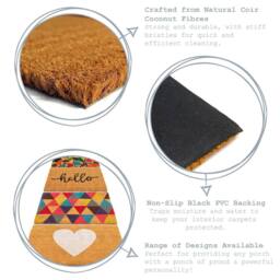 Nicola Spring Coir Door Mats - 70 x 40cm - Set of 2 in Brown - Size: 40 cm x 70 cm - thumbnail 2