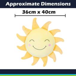 VFM e-Store Wall Decoration Plush Sun Plush Gift Idea 36cm x 40cm Yellow X 1 - Size: 36 cm x 40 cm - thumbnail 2