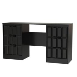 Ready Assembled 2 U Seattle 6 Drawer Kneehole Desk (Ready Assembled) in True Black - thumbnail 3