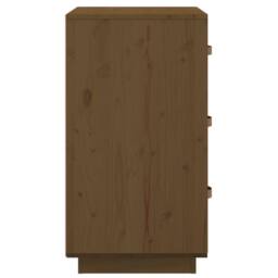 Berkfield Home Bedside Cabinet Honey Brown 40x40x75 cm Solid Wood Pine - Size: 40 x 40 x 75 cm - thumbnail 7