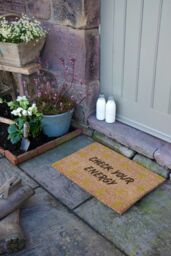 Artsy Mats Check Your Energy Doormat (60 x 40cm) in Brown - Size: 40 cm x 60 cm - thumbnail 6
