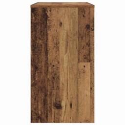 Berkfield Home Writing Desk Old wood Engineered wood Standard Storage in Brown - thumbnail 7