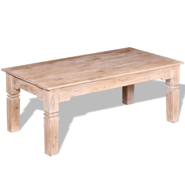 Berkfield Home Coffee Table Acacia Wood 110x60x45 cm in Brown - Size: 110 x 60 x 45 cm - image 1