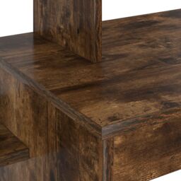 Berkfield Home Writing Desk Smoked oak Particle board Medium Writing Desk in Brown - thumbnail 7
