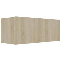 Berkfield Home TV Cabinet Sonoma Oak 80x30x30 cm Engineered Wood in Light Tan - Size: 80 x 30 x 30 cm - thumbnail 3