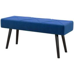 STILVORA Upholstered Bench with Steel Legs in Blue - thumbnail 5