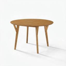 FurnitureboxUK Lynton Round Walnut Effect Wood 4-6 Seater Dining Table - thumbnail 2