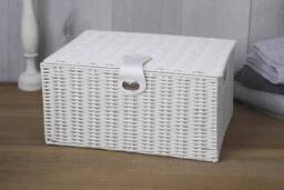 Marco Paul Storage Baskets with Lids set of 3 Decorative Storage Boxes in White - thumbnail 6