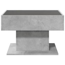 Berkfield Home Coffee Table with LED Concrete Grey 70x50x45 cm Engineered Wood - Size: 70 x 50 x 45 cm - thumbnail 6