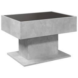 Berkfield Home Coffee Table with LED Concrete Grey 70x50x45 cm Engineered Wood - Size: 70 x 50 x 45 cm - thumbnail 8