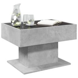 Berkfield Home Coffee Table with LED Concrete Grey 70x50x45 cm Engineered Wood - Size: 70 x 50 x 45 cm - thumbnail 5