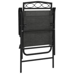 Berkfield Home Beautiful Folding Garden Chairs 2 pcs Melange Grey Steel & Textilene - thumbnail 8