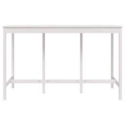 Berkfield Home Bar Table White 180x80x110 cm Solid Wood Pine - Size: 180 x 80 x 110 cm - thumbnail 3