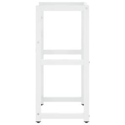 Berkfield Home Durable Bathroom Washbasin Frame White 40x38x83 cm Iron - Size: 40 x 38 x 83 cm - thumbnail 4
