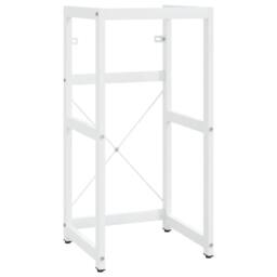 Berkfield Home Durable Bathroom Washbasin Frame White 40x38x83 cm Iron - Size: 40 x 38 x 83 cm - thumbnail 3