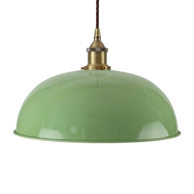 SE Home Mint Green Worcester Pendant Light - Antique Brass - Brown Twisted - image 1