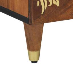 Berkfield Home Stunning Bedside Cabinet 50x33x60 cm Solid Wood Mango in Brown - Size: 50 x 33 x 60 cm - thumbnail 8