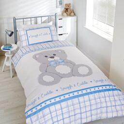 Rapport Home Snuggle & Cuddle Polycotton Duvet Cover Set With Pillowcase in Blue - Size: Single - thumbnail 1
