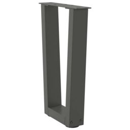 Berkfield Home Dining Table Legs V-Shape 2 pcs Anthracite 38x(42-43.3) cm Steel in Black - thumbnail 4